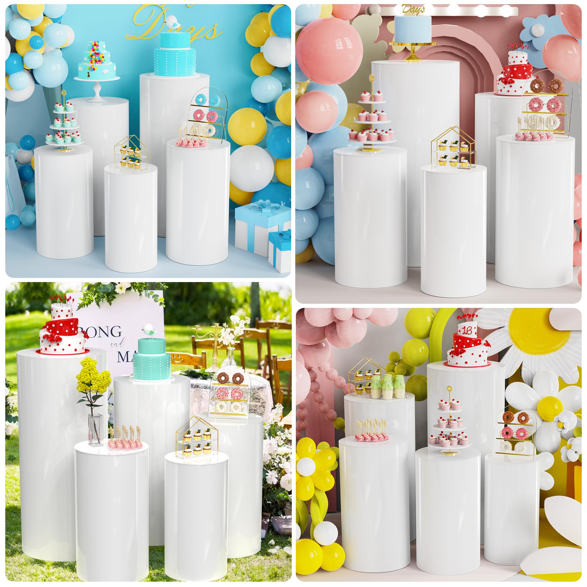 Mua Wokceer Cylinder Pedestal Stands for Party 5Pcs Large Cylinder