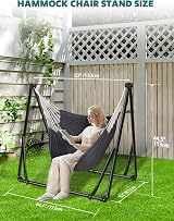 Anyoo Hammock & Hanging Chair with Foldable Stand Dual Use view 4