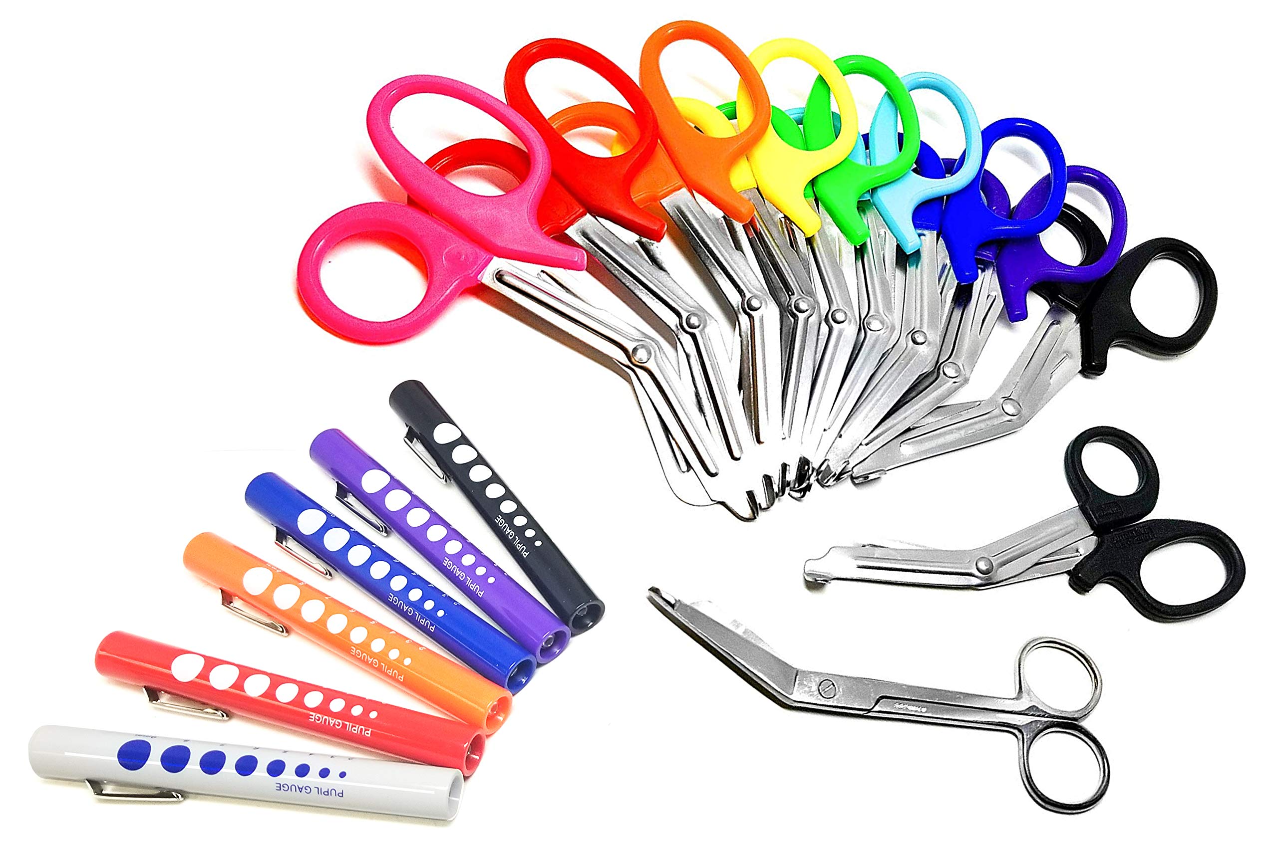 Rainbow Of EMT Paramedic Scissors 11 Per Set + Disposable Diagnostic