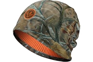 BASSDASH Reversible Windproof Fleece Winter Beanie Hats Thick Warm for Men Women Stretchy Fit Unisex Cuffed Knit Hat