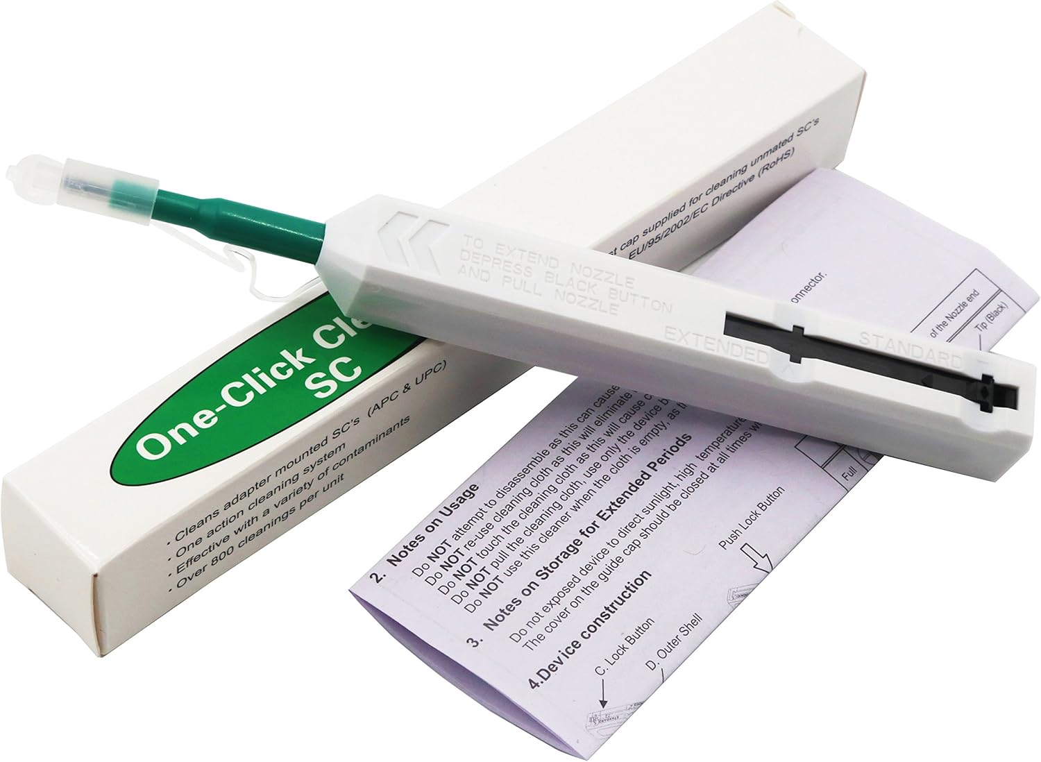 SC 2.5mm Fiber Optic Cleaner Optic Connector Cleaner Pen For FC, SC and