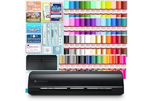 SILHOUETTE AMERICA Silhouette Cameo 5 Black 12in Vinyl Cutter Bundle with Roll Feeder, 64 Premium 651 Vinyl Sheets, Silhouette Design Software, Tools, Guides, Classes, Deisgns, and More