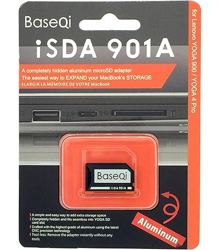 Amazon.com: BaseQi Aluminum microSD Adapter for MacBook Air 13