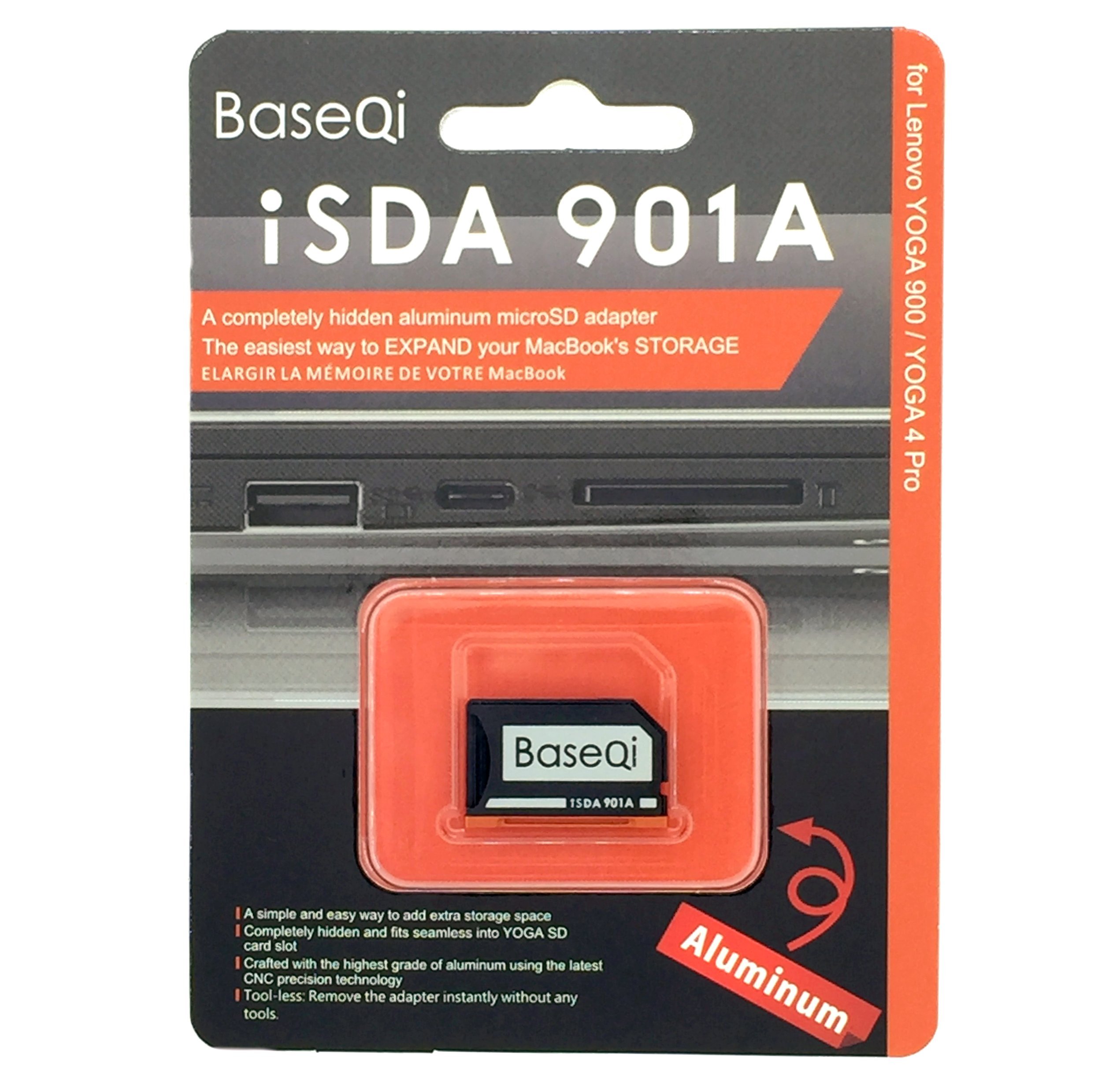 BaseQi Aluminum MicroSD Adapter for Lenovo yoga 900 & 710