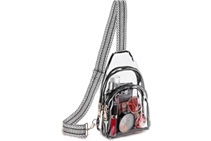 Telena Clear Fanny Pack Stadium Approved Clear Sling Bag Crossbody bag Purses for Women Transparent