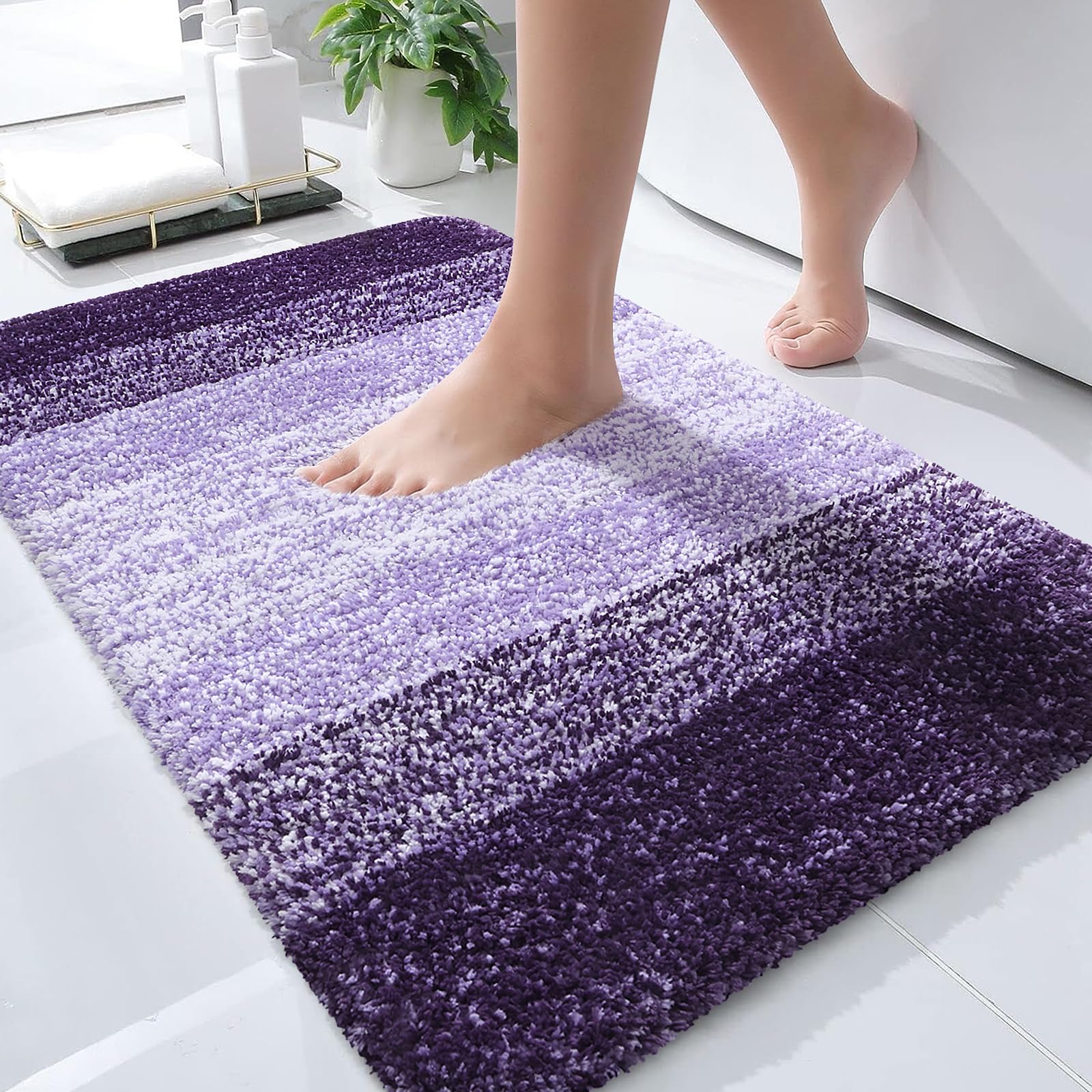 OLANLY Bathroom Rugs Mat 30x20, Extra Soft Absorbent Microfiber Bath ...