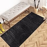 PURRUGS Dirt Trapping Door Mat 24" x 59", Non-Slip Machine Washable Entryway Rug, Dog Doormat, Indoor Front Door Mat, Super Absorbent Entry Rug for Muddy Shoes & Paws, Charcoal