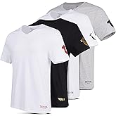 True Religion Mens Undershirts 4 Pack Lightweight Mens Undershirt, 100% Cotton