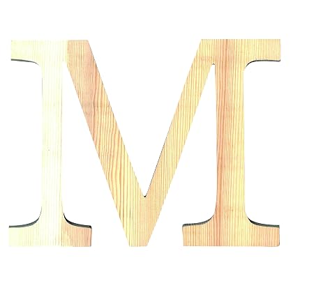 Artemio 19 Centimetri Di Legno Con La Lettera M Maiuscola