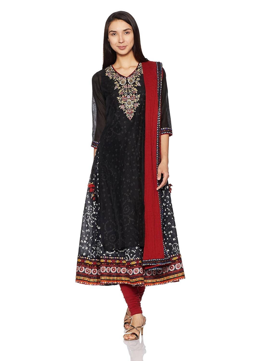 biba women's straight salwar suit