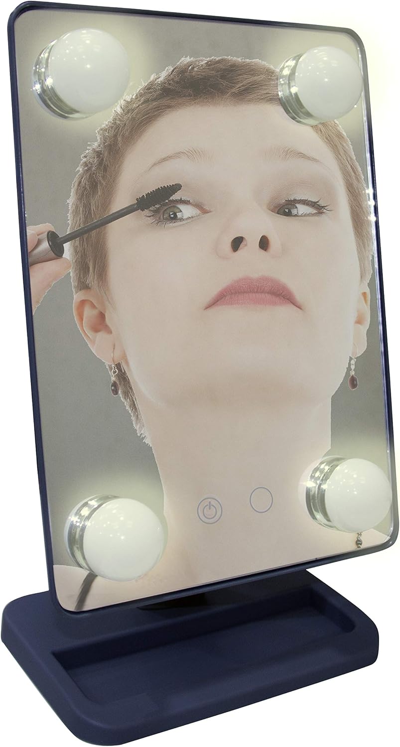 Espelho para maquiagem Vivitar Vanity Mirror com iluminação por LED e rotação 360° 