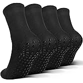 Raigoo Grip Socks For Kids(4-16 Years Old) Youth Boys & Girls, Cushioned Sport Athletic Hospital Socks