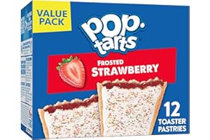 Pop-Tarts Toaster Pastries, Breakfast Foods, Kids Snacks, Frosted Strawberry (12 Pop-Tarts)