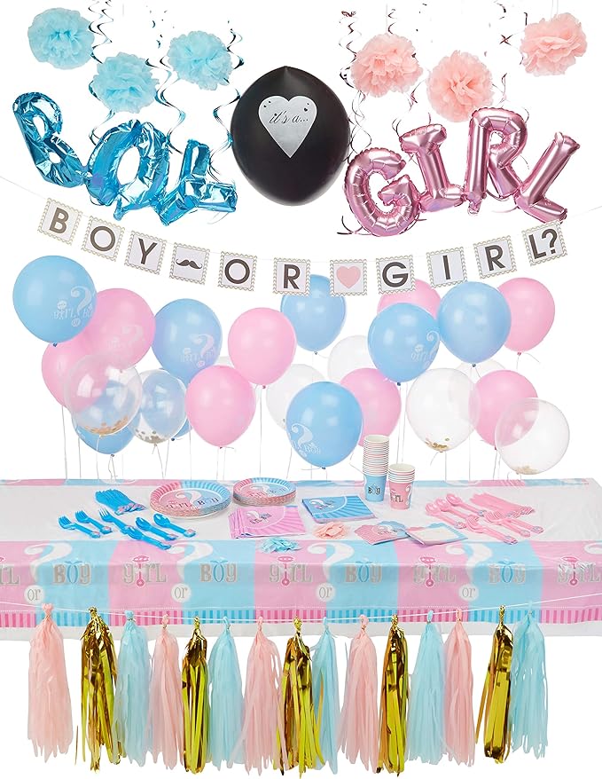 Gender Reveal Party Supplies Kit Gender Reveal