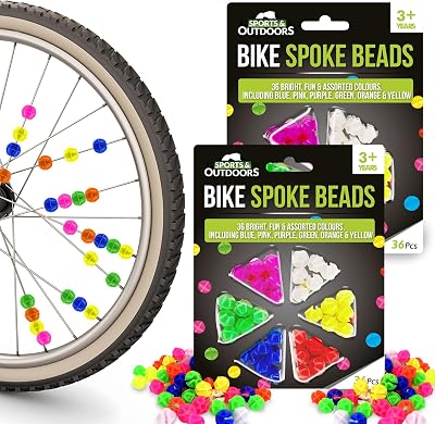 SOL 72pcs Bike Spoke Beads Multicoloured Clip On Reflectors Kids Accessories