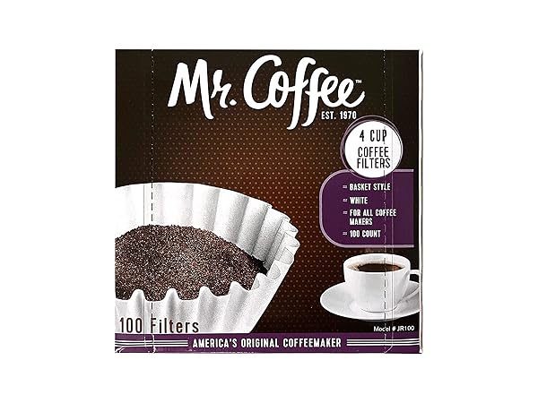 MR. COFFEE 4-CUP COFFEE FILTERS, 100 COUNT (PACKAGE MAY VARY)