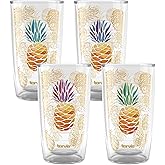 Tervis Pineapple Delight Collection Made in USA Double Walled Insulated Tumbler Travel Cup Keeps Drinks Cold & Hot, 16oz - 4pk, Assorted