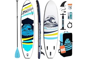 OUTDOORCRUISER Outdoor Crusier Inflatable Stand Up Paddle Board, Ultra Portable & Lightweight, Wide Stable Non-Slip Design, Complete SUP Accessories, Drop-Stitch Material