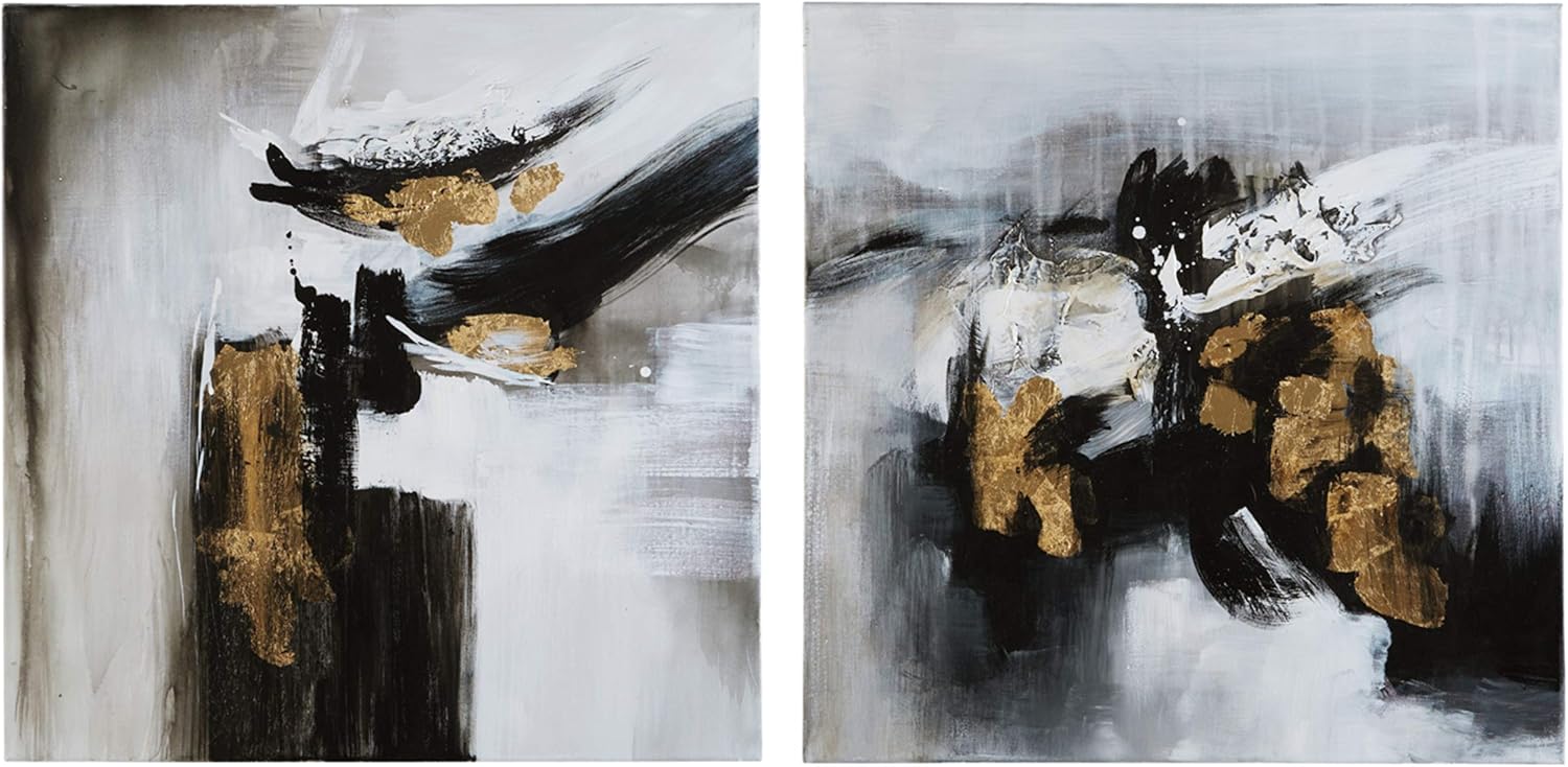 images Black White And Gold Wall Art signature design by ashley jerrin wall