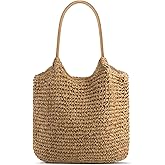 NEWROGENG Straw Purses for Women 2025, Large Beach Bag Summer Beach Tote Hand Woven Purse Shoulder Handbags for Vacation