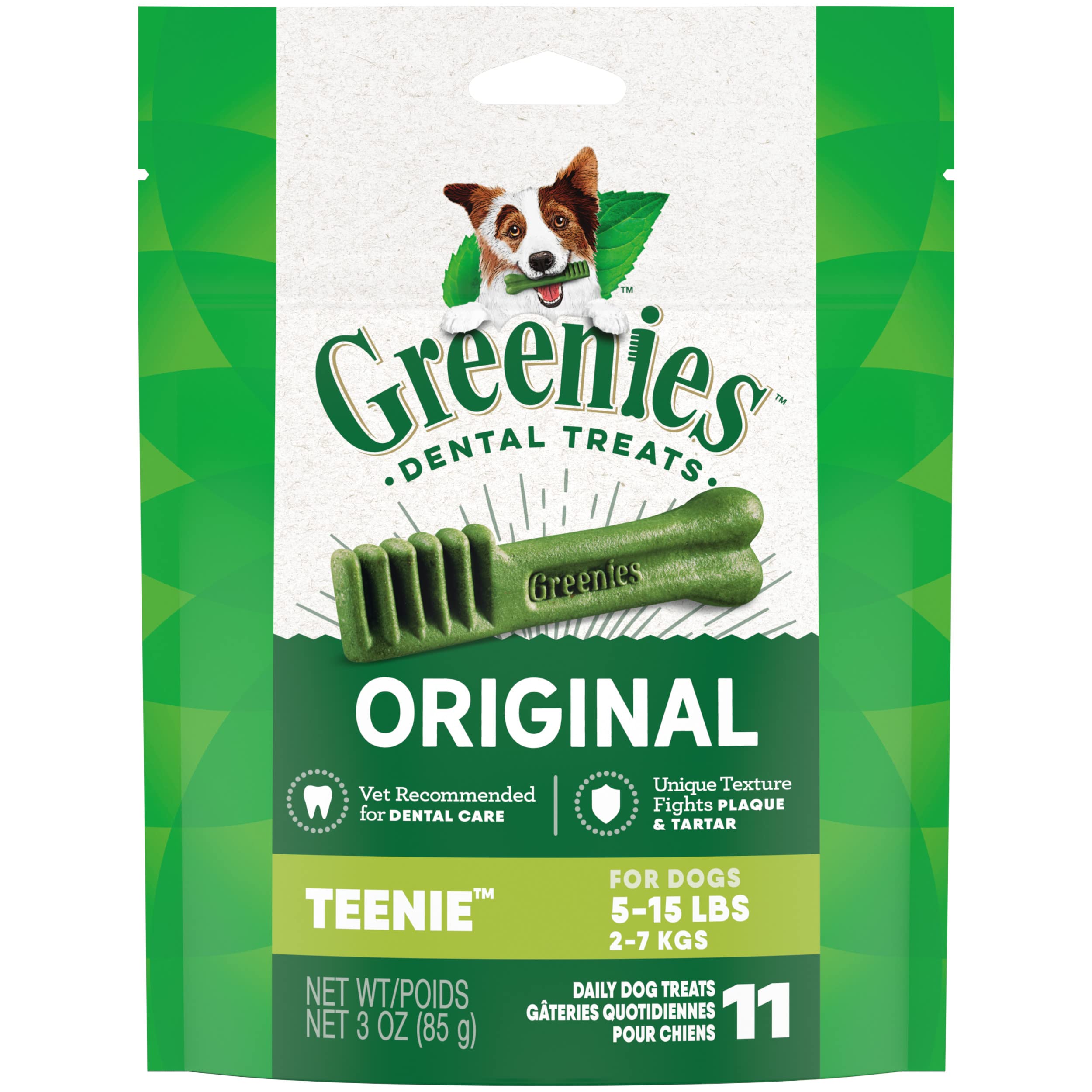 Greenies Original Teenie Dental Dog Treats, 3