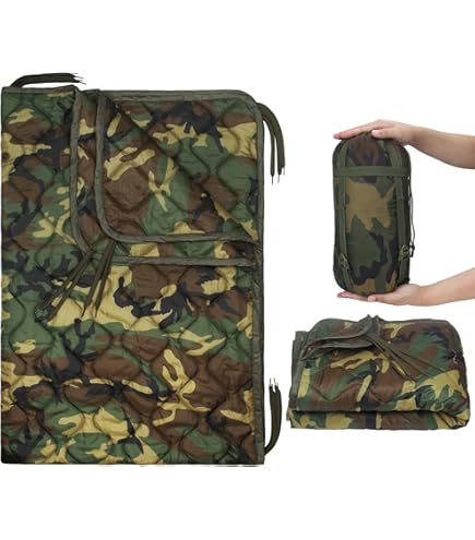 Poncho Doublure Armée Américaine – Woodland, Matelassé – Poncho Liner Woobie