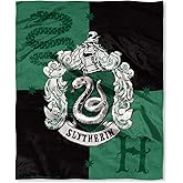 Harry Potter House Crests Silk Touch Throw Blanket 50" x 60"-Slytherin