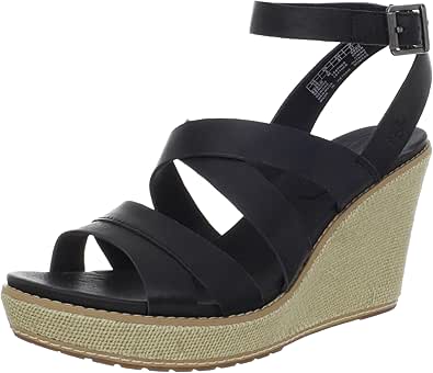 Amazon.com | Timberland Women's Danforth Wedge Sandal, Black, 6 M US | Platforms & Wedges