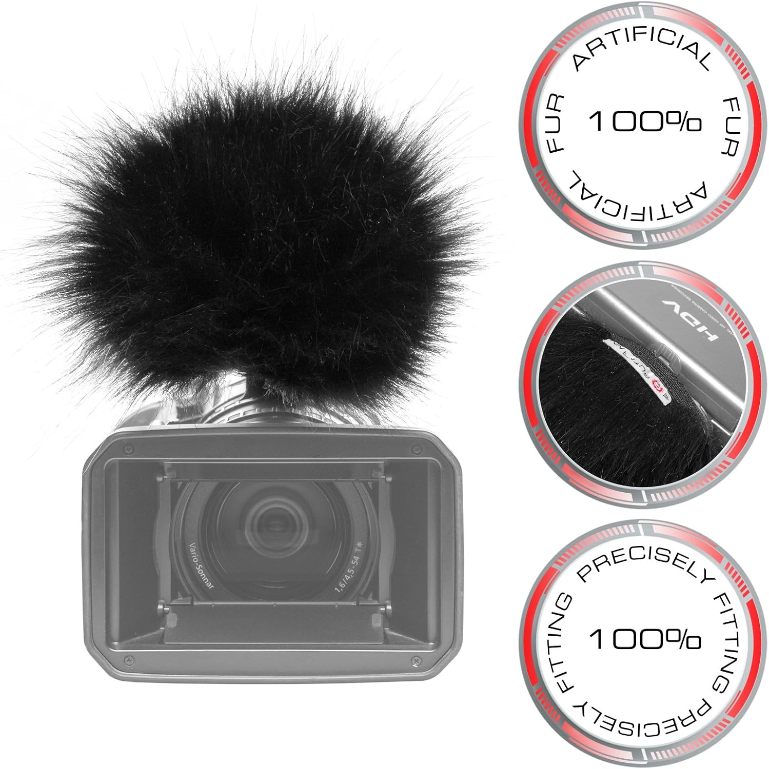 Gutmann Microphone Fur Windscreen Windshield for Panasonic HC-X1000 / HX-X1000E, Transparent - Image 3
