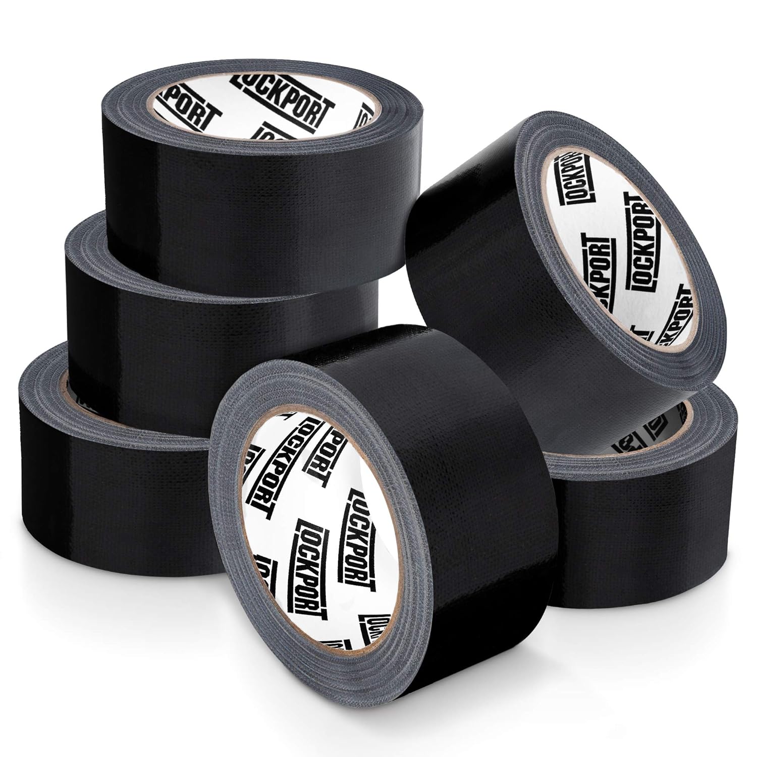 Heavy Duty Black Duct Tape - 6 Roll Multi Pack - 20 Yards x 2 Inch - Strong, Flexible, No Residue, Waterproof and Tear by Hand - Bulk Value for Do-It-Yourself Repairs and Professional Use: Industrial & Scientific