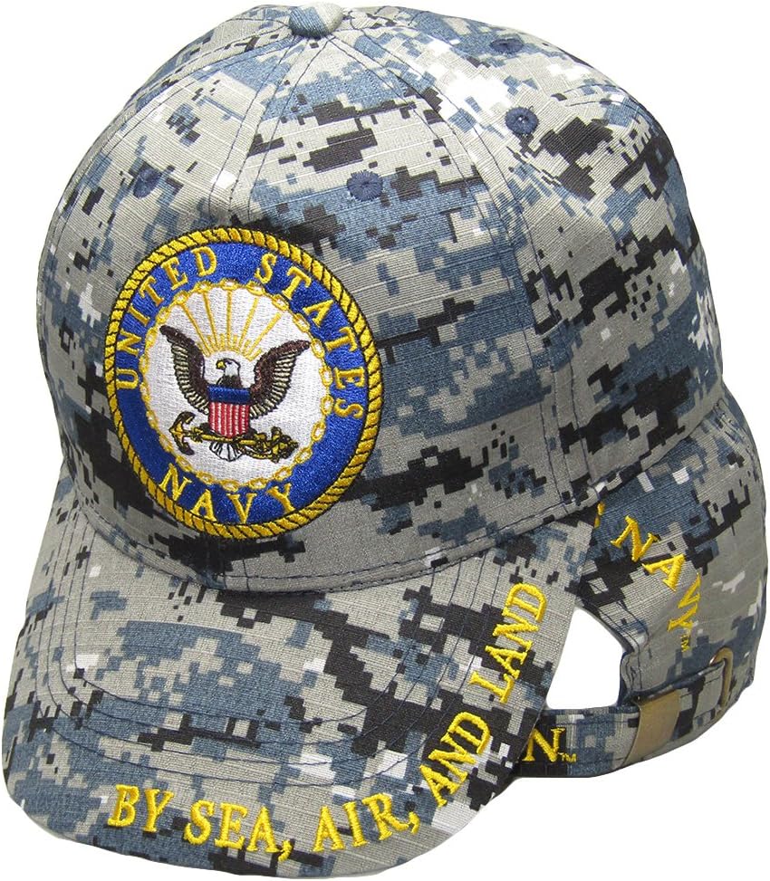 navy blue digital camo hat