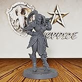Heroic Scale Unpainted Fantasy Minis - 32mm Professional Miniature Game Figure for Role Playing & TTRPG, Detailed Tabletop Gaming Miniatures for Dungeon Masters - 5.5cm Human Warrior (AS384)