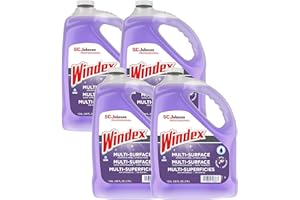 SC Johnson Professional, Windex Ammonia-Free Glass, Window & Surface Cleaner Refill, 1 gallon/128 Oz (Pack Of 4)
