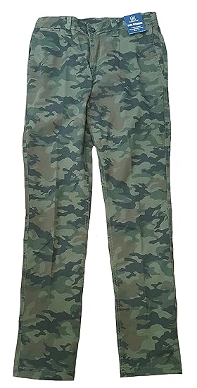 george slim straight khaki pants