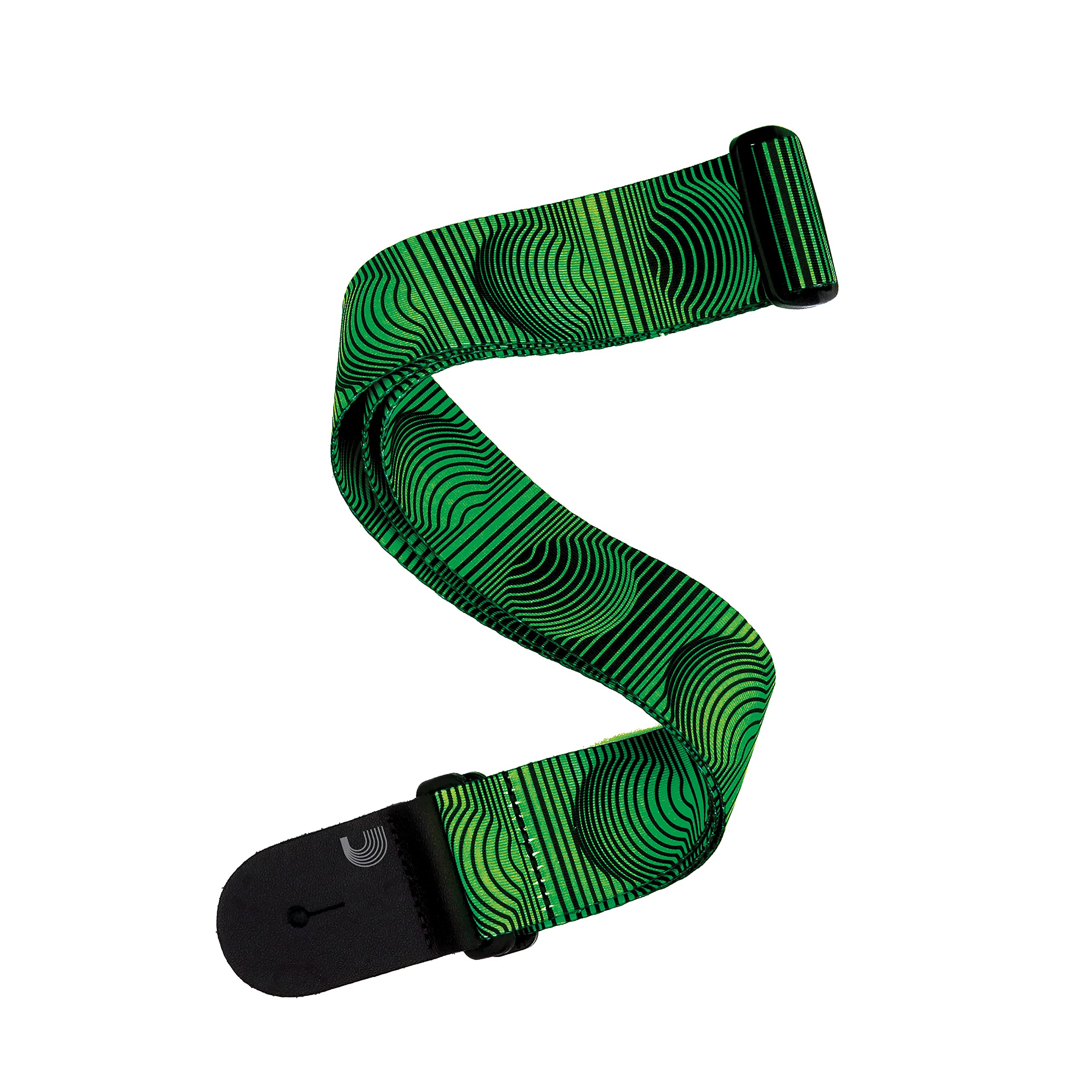Planet Waves P20W1506 D'Addario Guitar Strap - Guitar Accessories - Electric Guitar Strap, Acoustic Guitar Strap, Acoustic Electric Guitar Strap & Bass Guitar Strap - Polyester, Optical Art Green Orbs