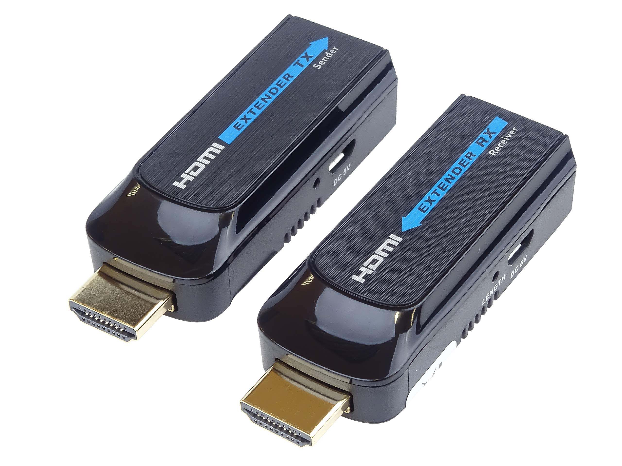 PremiumCord HDMI Extender up to 50 m via Single Patch Cable Cat6, Compatible with Full HD 1080p 60Hz