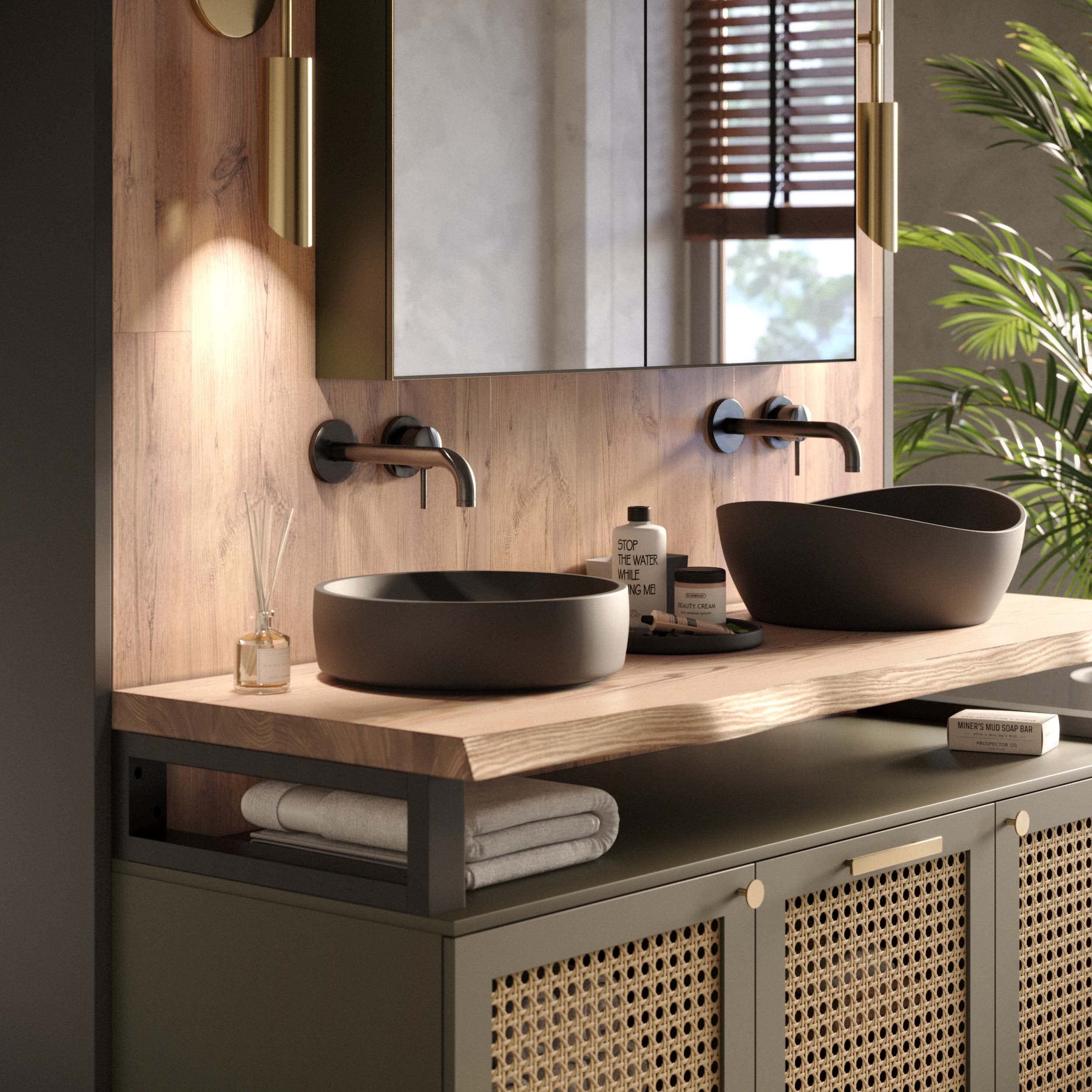 LAMO-Manufaktur-Encimera-para-Lavabo-Encimera-de-Bano-Estante-de-Bano-Tablero-de-Pared-para-Lavabo-50×55-cm-LxA