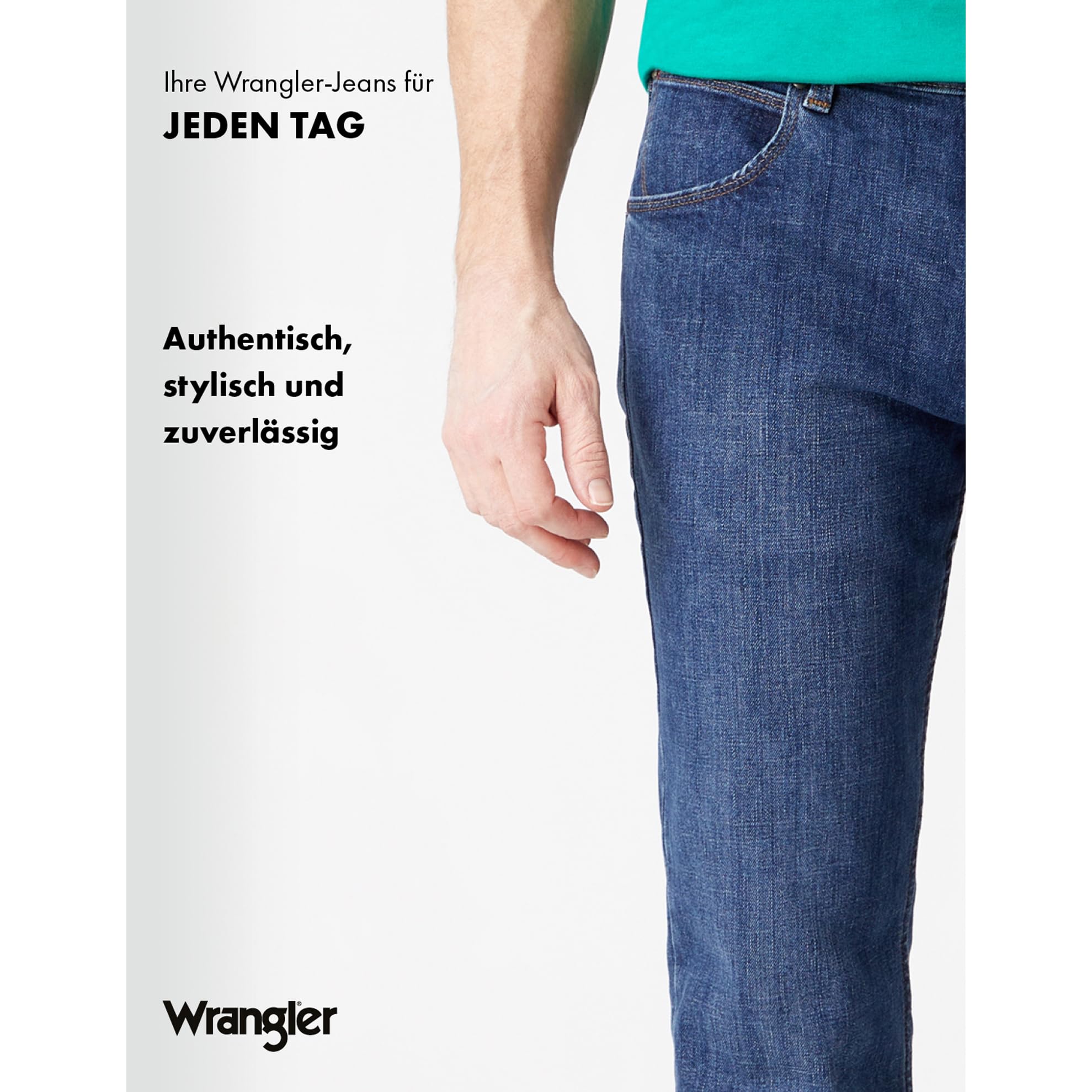 Wrangler Herren Red Kabel Regular Jeans, Dark Stone, 33W / 30L EU 8