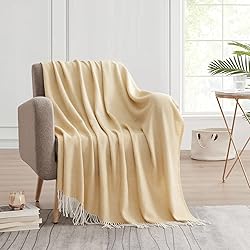 BOURINA Decorative Herringbone Faux Cashmere Fringe
