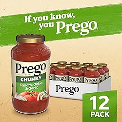 Prego Chunky Tomato with Garlic and Onion Pasta