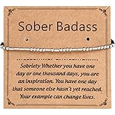 HUTIMY Gifts for Sobriety Women Her Na Alcoholics Anonymous Jewelry 1 2 5 7 8 10 Year Sober Bracelet