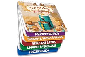 WENEASKER 270+ Foods Air Fryer Cheat Sheet Magnets Cooking Guide Booklet, Air Fryer Cooking Guide Magnetic, Air Fryer Accessories for Fryer