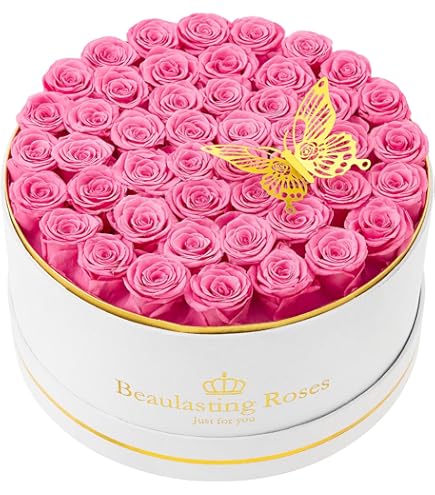 Amazon.com: Flomoon Preserved Roses 47-Piece Real Forever