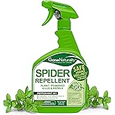 GoneNaturally Spider Repellent β Natural Peppermint Oil Spider Spray for Indoor & Outdoor Use β Spider Killer & Repellent for Home β Safe for Kids & Pets Pest Control Solution (16oz)