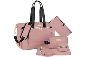 ITIEZY Diaper Bag Tote for Baby - Large Mommy Bag with Portable Changing Pad Pacifier Case, Hospital Bags Travel Baby Bag