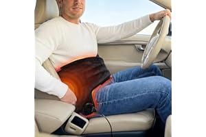 InVarme Car Heating Pad for Drivers: Max 70℃ Extra Hot & 3S Instant Heat for Back Pain & Muscle Stiffness Deeper Relief - Adj