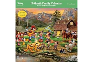Disney Dreams by Thomas Kinkade Studios 17-Month 2026-2027 Family Wall Calendar