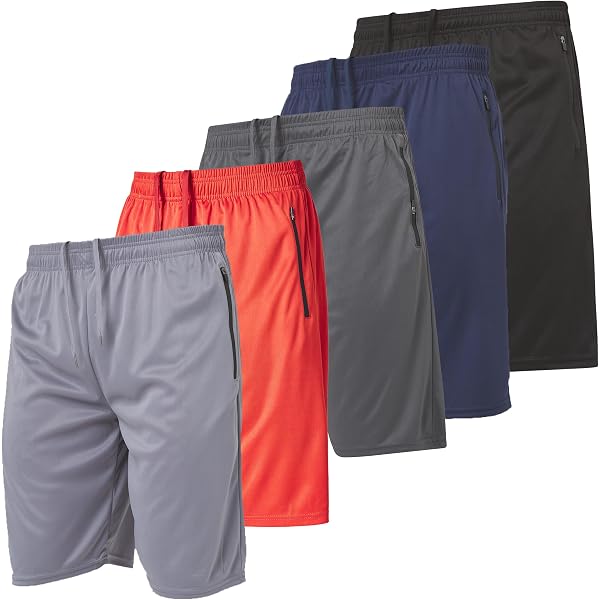 Pro Athlete Boys' 4-Pack Athletic Shorts - Quick Dry Mesh Basketball Shorts For Active Kids (5-16) - View #2