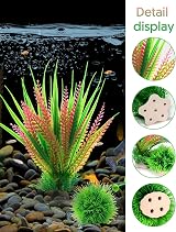 QZQ 6pcs Fish Tank Decorations Aquarium Plants Set PVC Safe Plastic Ornaments view 4