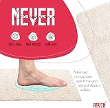 Asvin Extra Long Non Slip Shower Mat 40x120cm White Loofah Rubber view 7